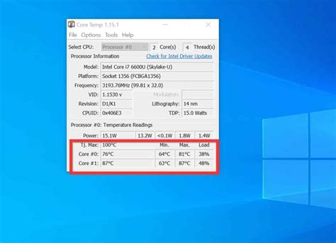 test computer heat|check cpu temperature windows 10.